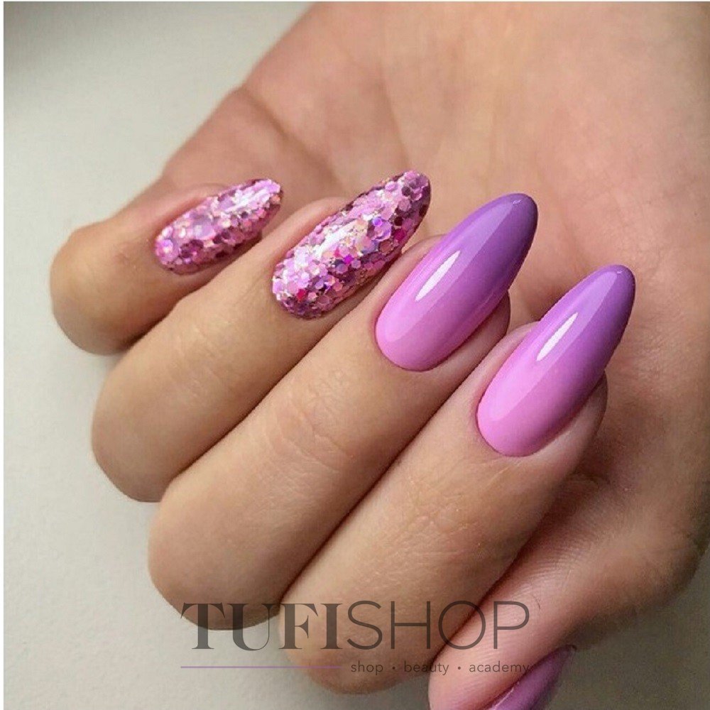 Розово фиолетовые ногти