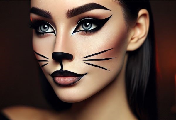 макияж кошки на хэллоуин