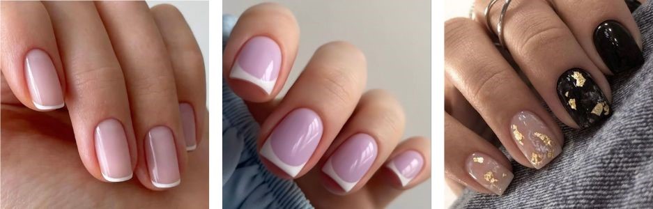 stylish short nail manicure