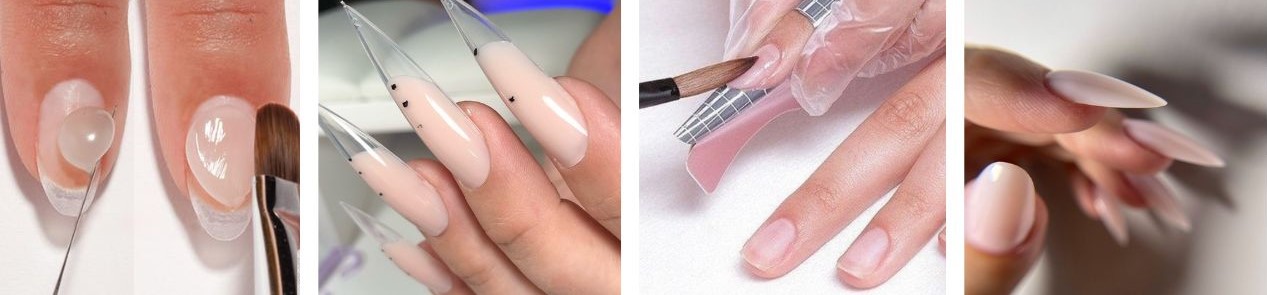 polygel extensions on forms