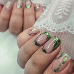 металлические оттенки маникюр