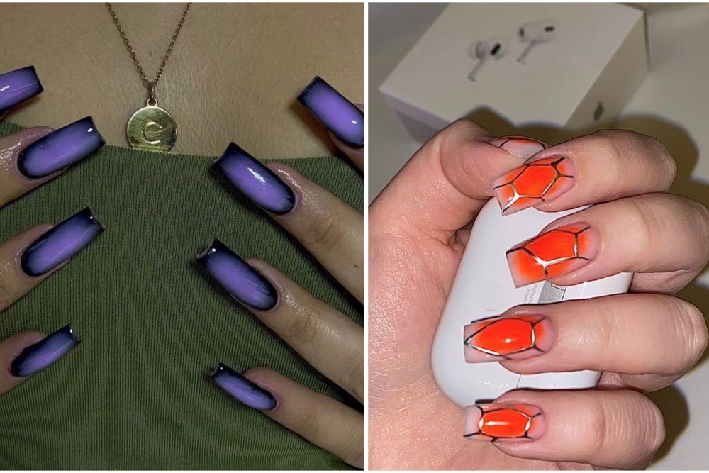 stylische Halloween-Maniküre