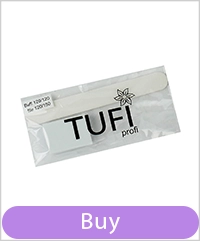 TUFI profi Disposable Kit nail file 120/150 grit and Buff 120/120 White (0102944)