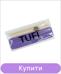 Набір одноразовий TUFI profi Пилка для нігтів 180/240 грит та Апельсинові палички 5 шт (0195330)