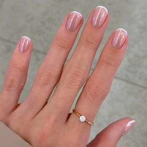 delicate manicure for short nails