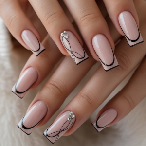 French manicure for long nails