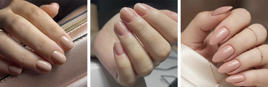 nude manicure for short nails