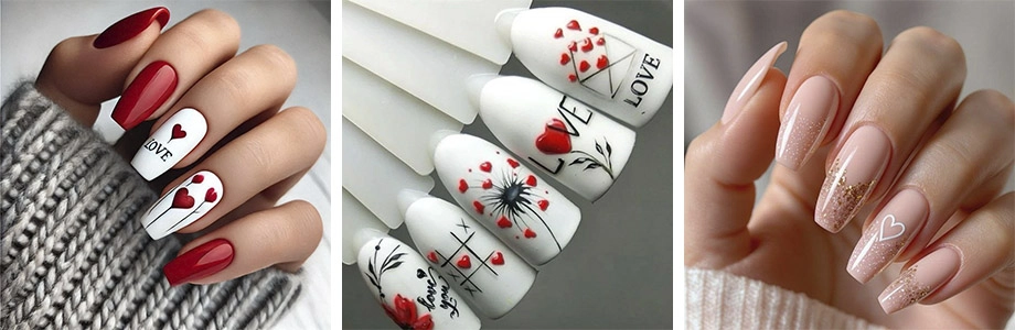 маникюр на день влюбленных