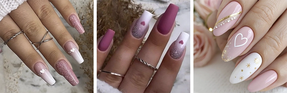 маникюр на день влюбленных