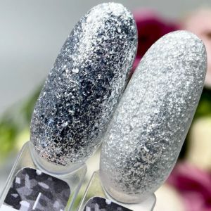 серебристый гель лак