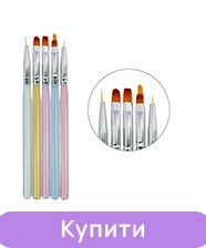 Набір для арт-дизайну нігтів TUFI profi Пензлики 5 шт (0289366)