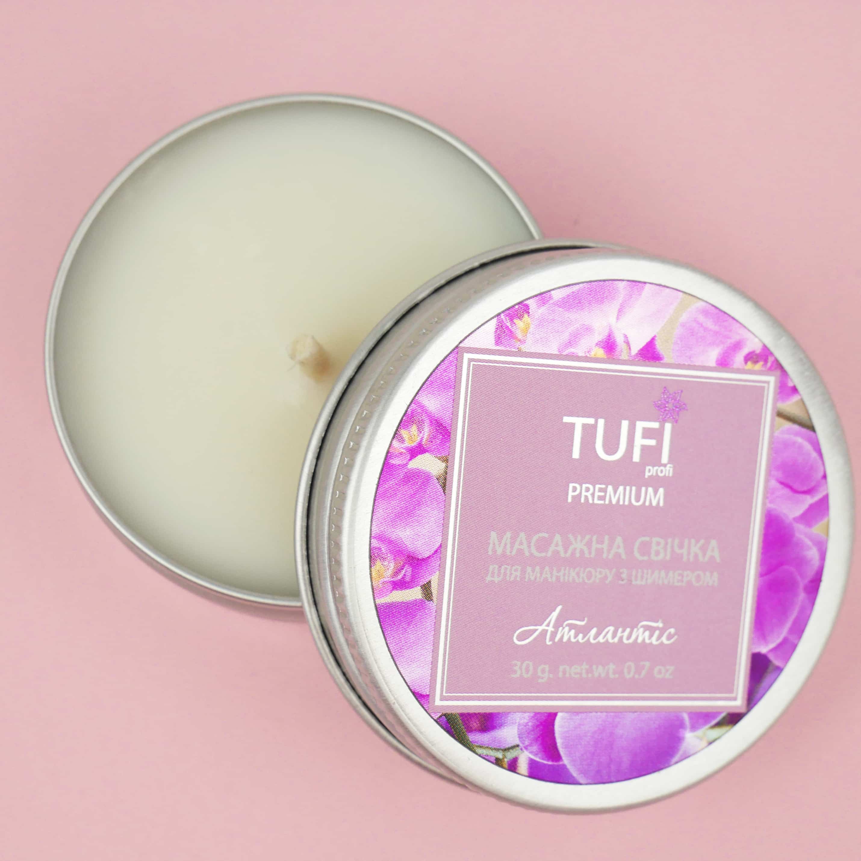 Массажная Spa-свеча для рук TUFI profi Атлантис С Шиммером 30 г (0097227)