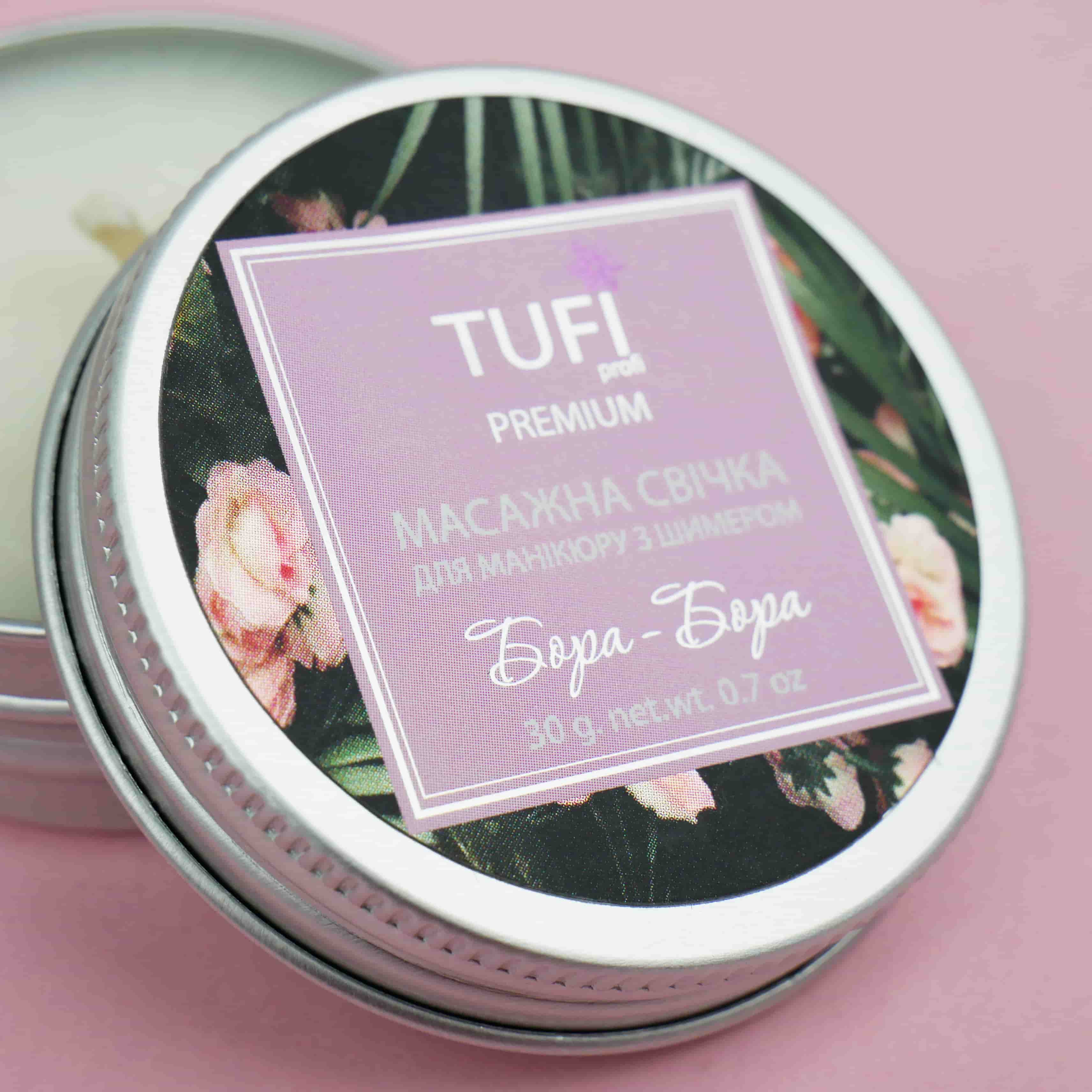 Массажная Spa-свеча для рук TUFI profi Бора-Бора С Шиммером 30 г (0097223)