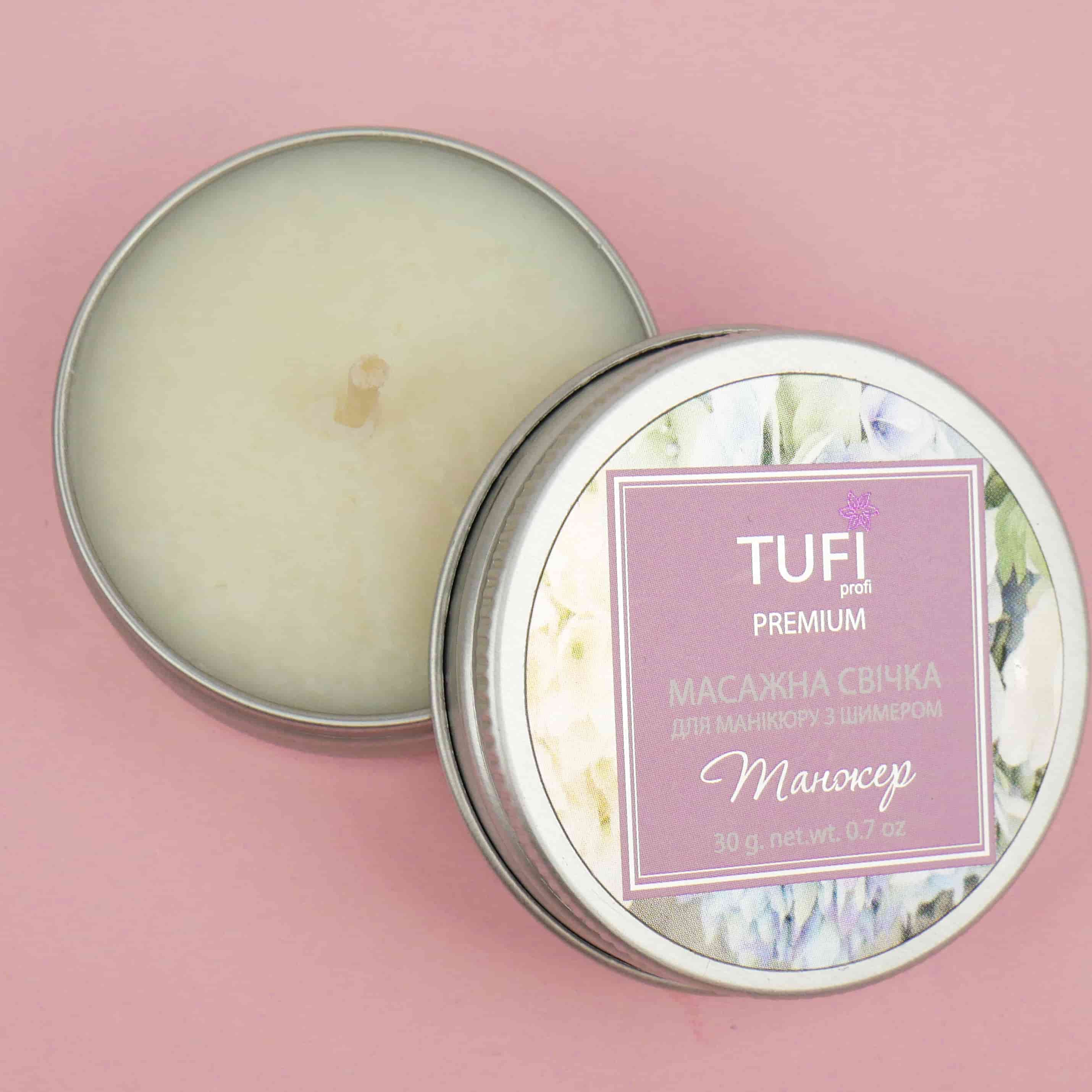 Массажная Spa-свеча для рук TUFI profi Танжер С Шиммером 30 г (0097225)
