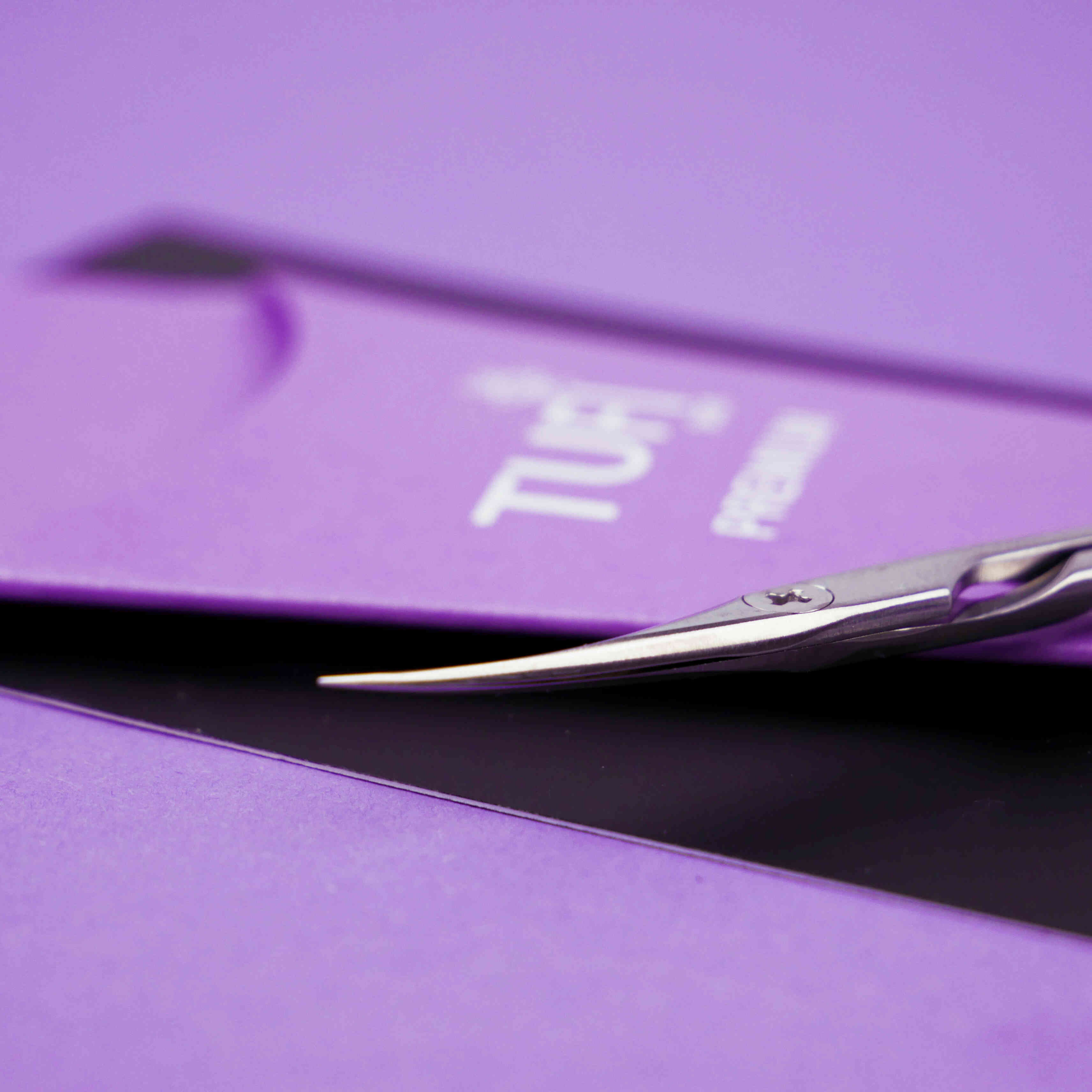Manicure cuticle scissors TUFI profi PREMIUM Н-100 silver 25 mm (0097213)