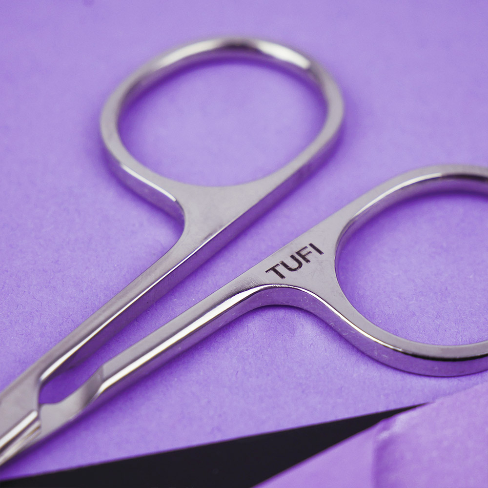 Manicure cuticle scissors TUFI profi PREMIUM Н-100 silver 25 mm (0097213)