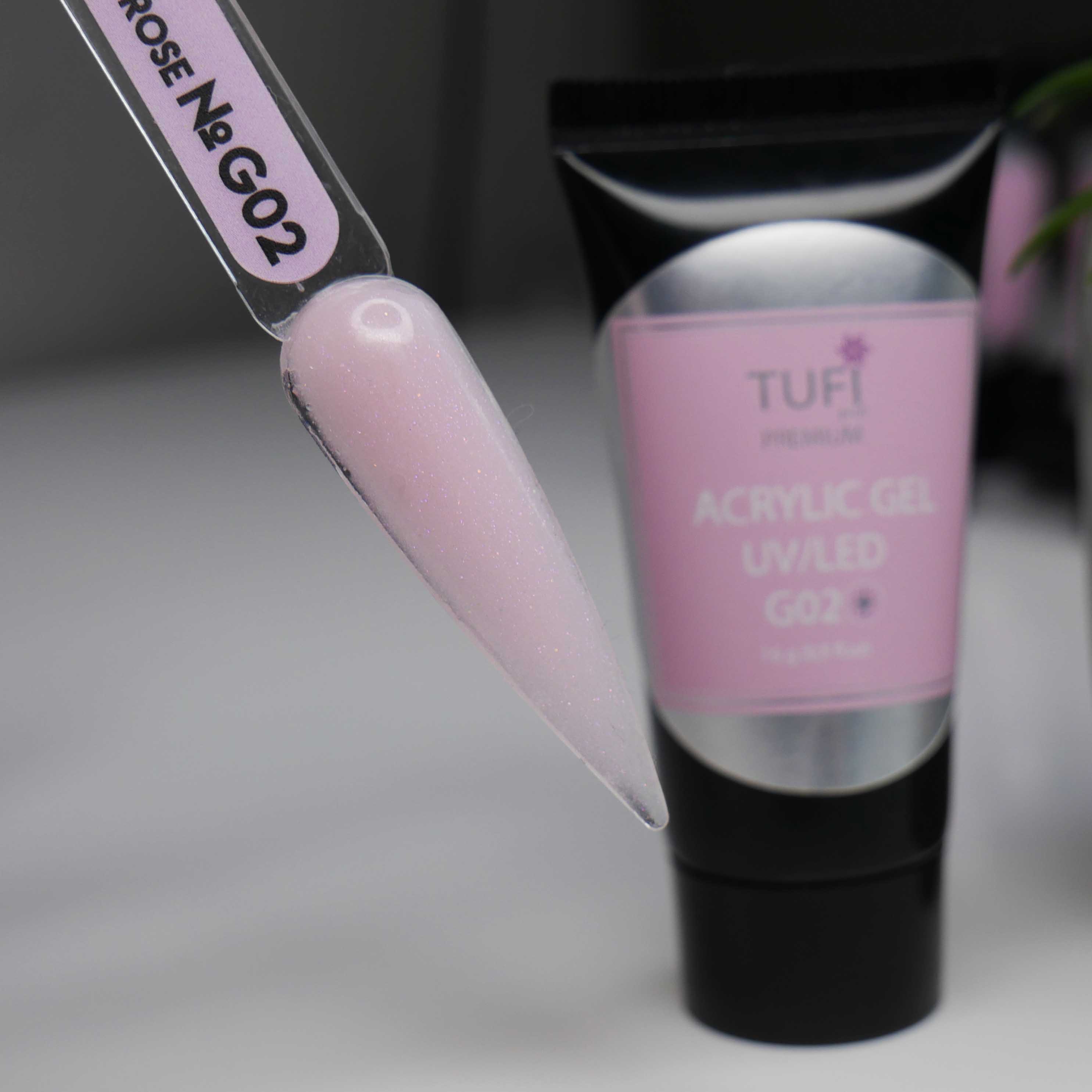 Акригель TUFI profi PREMIUM G02 Сияние Розы 15 г (0098913)