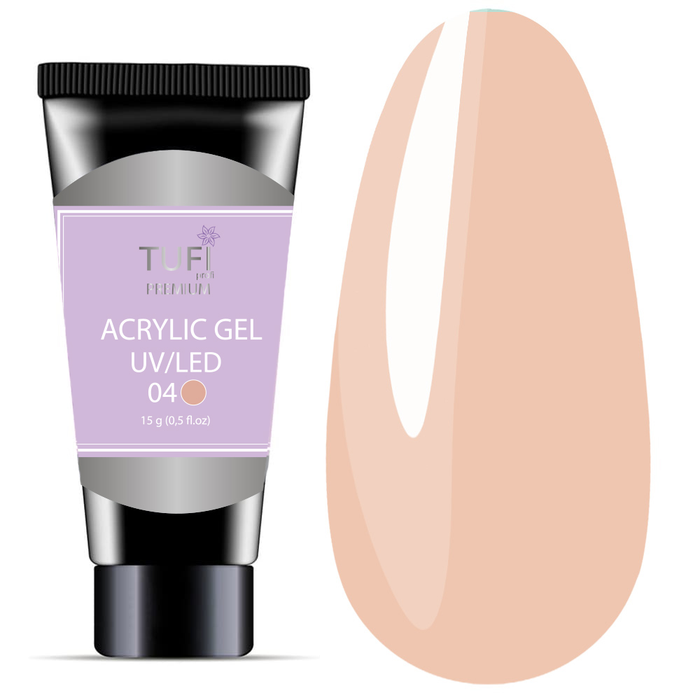 Acrylic gel TUFI profi  PREMIUM  04  Cappuccino foam15 g (0098911)