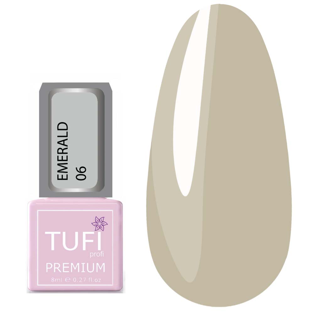 Гель-лак TUFI profi EMERALD 06 Хлопок 8 мл (0102525)
