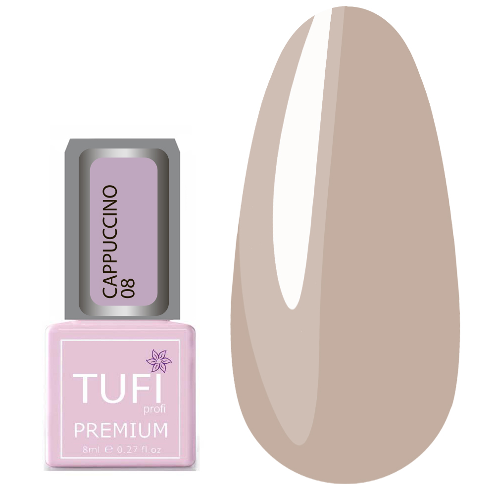 Гель-лак TUFI profi CAPPUCCINO 08 Нюд 8 мл (0102590)