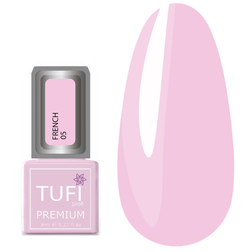 Гель-лак TUFI profi FRENCH 05 Розовый туман 8 мл (0102541)