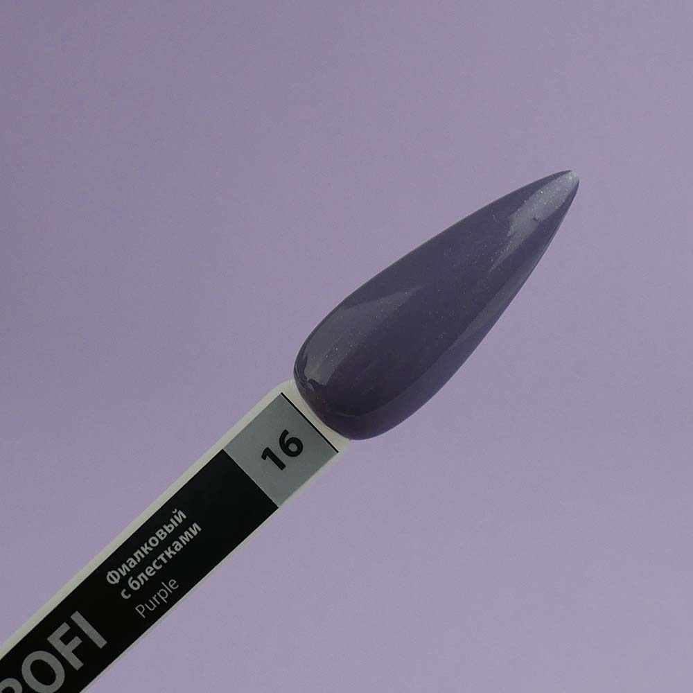 Gel polish TUFI profi  PREMIUM Purple  16 Violet with glitter 8ml (0102510)