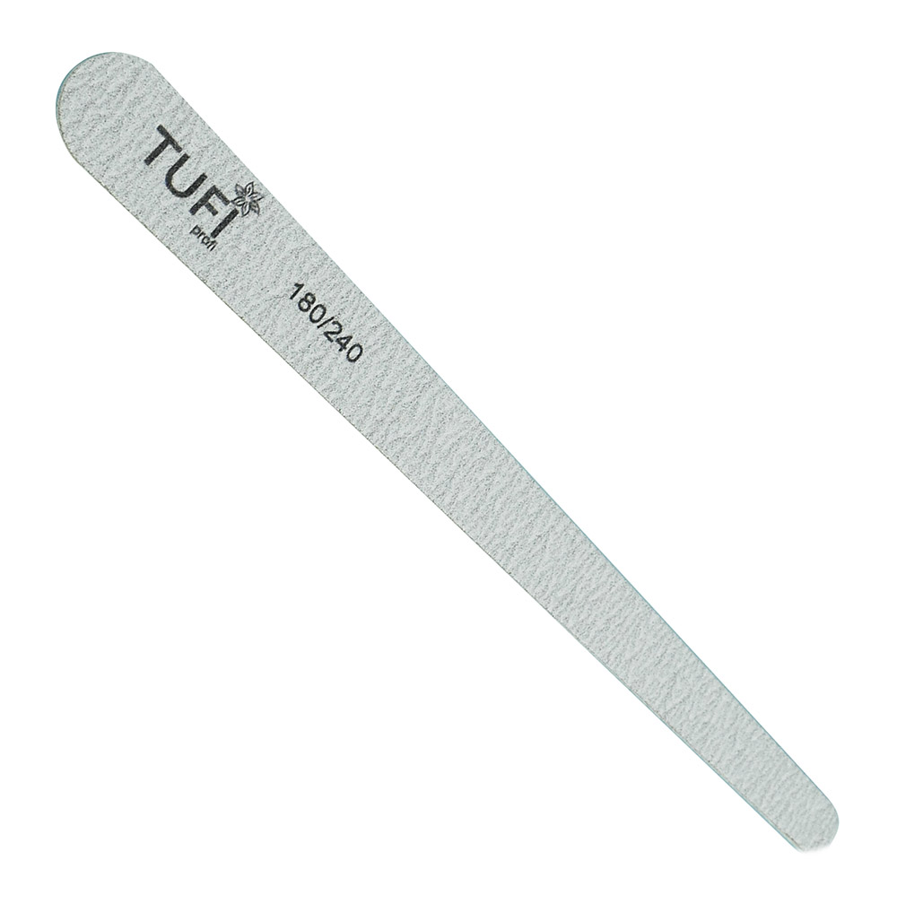 Пилка для ногтей TUFI profi Капля Серая 180/240 грит 17.8 см 1 шт (0102950)