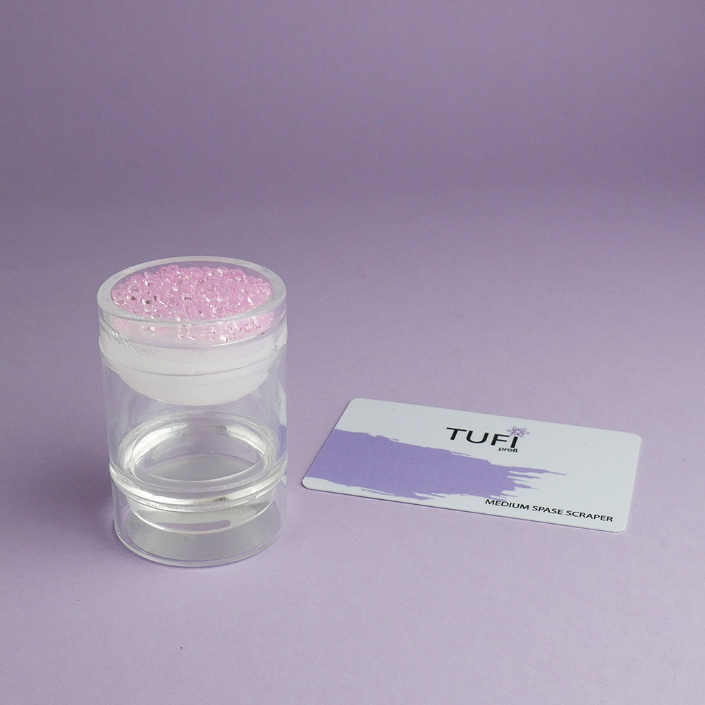 Набор для стемпинга TUFI profi Моне (розовый штамп + скребок) (0102071)