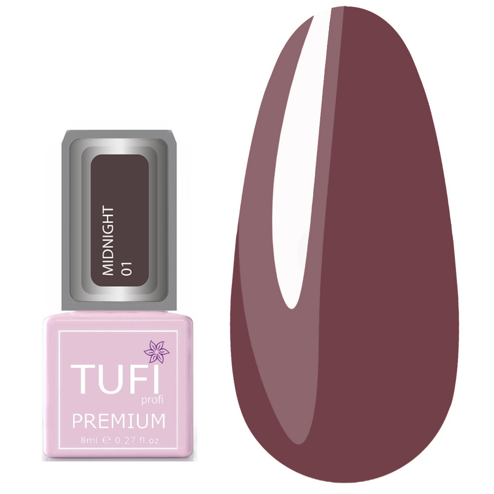 Гель-лак TUFI profi MIDNIGHT 01 Декоративная роза 8 мл (0102619)