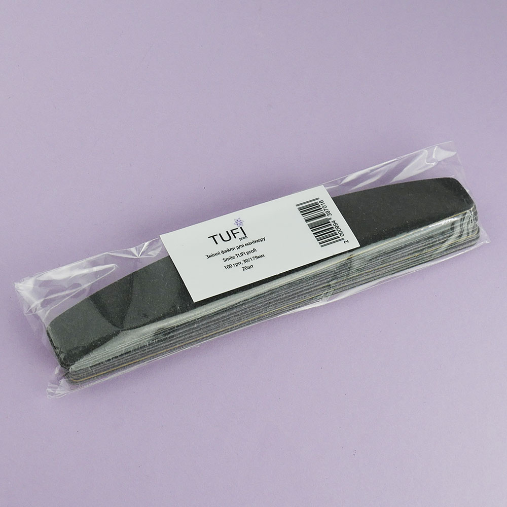 Replaceable nail files Smile TUFI profi 30/179 mm 100 grit 20 pcs (0102402)