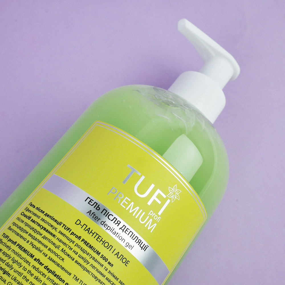 Gel after depilation TUFI profi PREMIUM D-panthenol and aloe 500 ml (0104346)