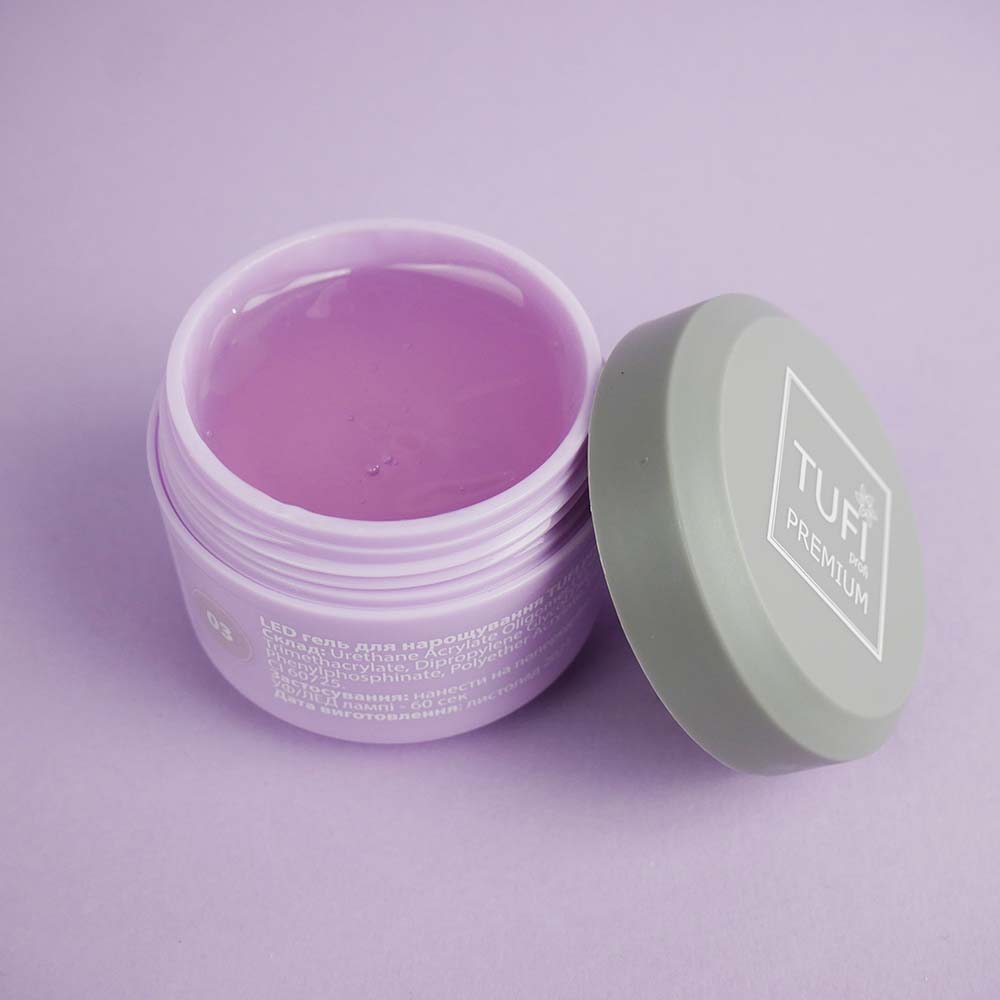 Гель для наращивания TUFI profi LED GEL 03 Pink 30 г (0105828)