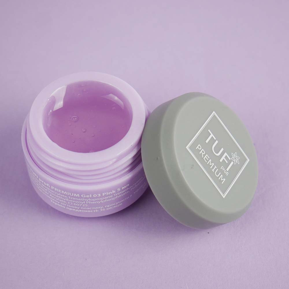 Гель для наращивания TUFI profi LED GEL 03 Pink 5 г (0105830)