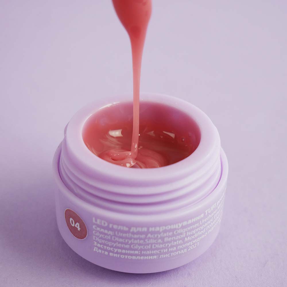 Гель для нарощування TUFI profi LED GEL 04 Cherry 5 г (0105831)