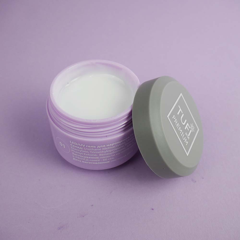 Гель для наращивания TUFI profi UV/LED GEL 01 White Crystal 30 г (0105857)