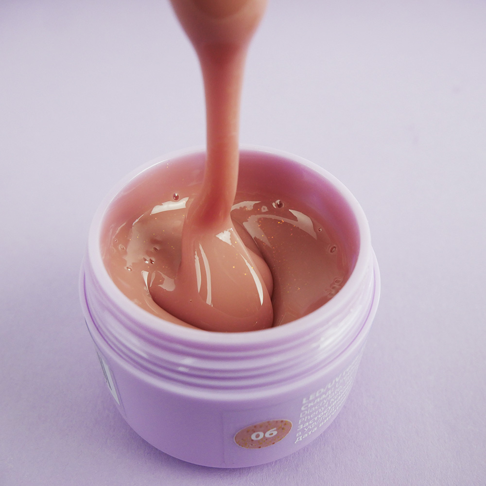 Гель для нарощування TUFI profi UV/LED GEL 06 Shine Peach з шимером30 г (0105912)