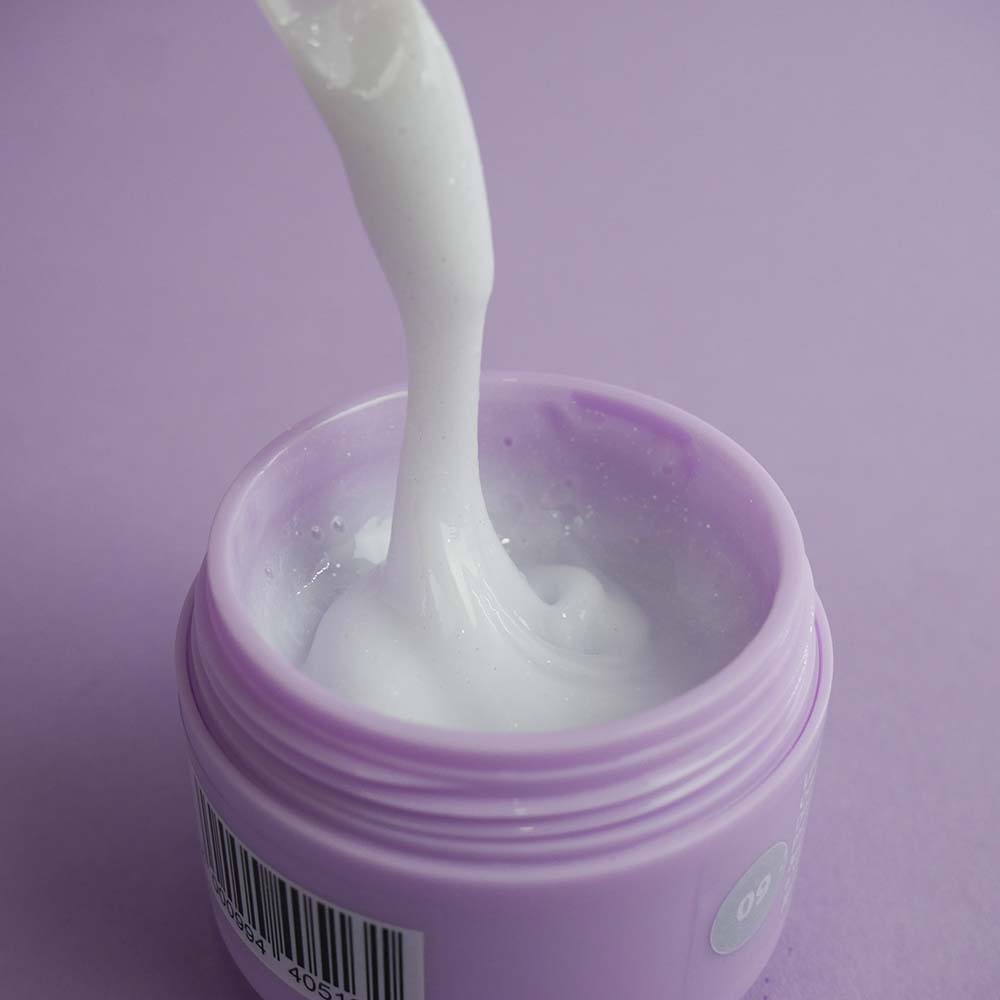 Гель для наращивания TUFI profi UV/LED GEL 09 White Frost с шиммером 15 г (0105921)