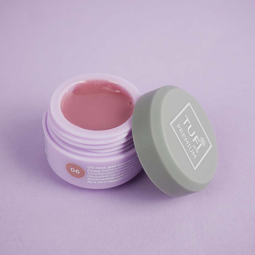 UV nail extension gel TUFI profi PREMIUM Gel 06 Cover Medium 5 g (0105940)