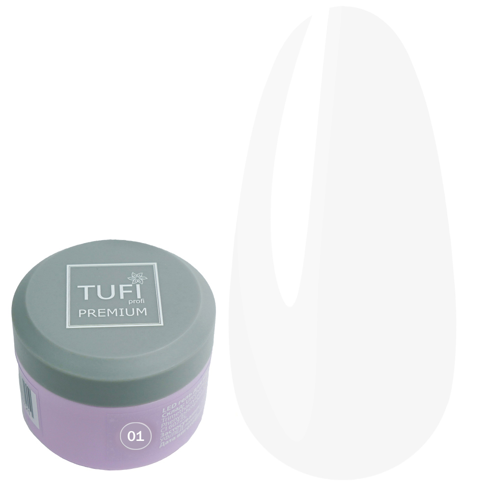Гель для наращивания TUFI profi LED GEL 01 Clear 5 г (0105824)