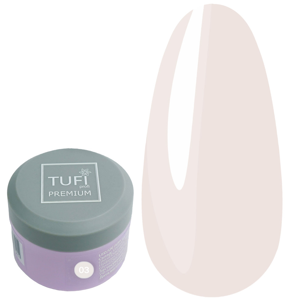Гель для наращивания TUFI profi UV/LED GEL 03 Baby Milk 15 г (0105868)