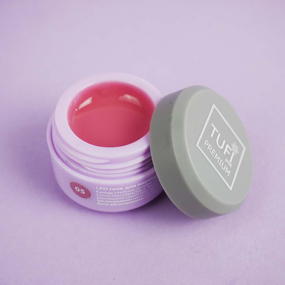 Гель для нарощування TUFI profi LED GEL 05 Strawberry 5 г (0105836)
