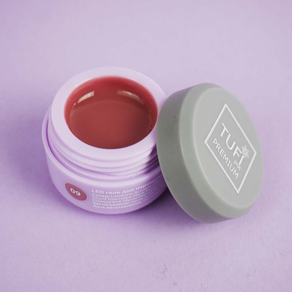 Гель для наращивания TUFI profi LED GEL 09 Peach 5 г (0105848)