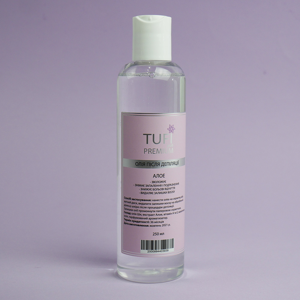 Oil after depilation TUFI profi PREMIUM aloe 250 ml  (0104350)