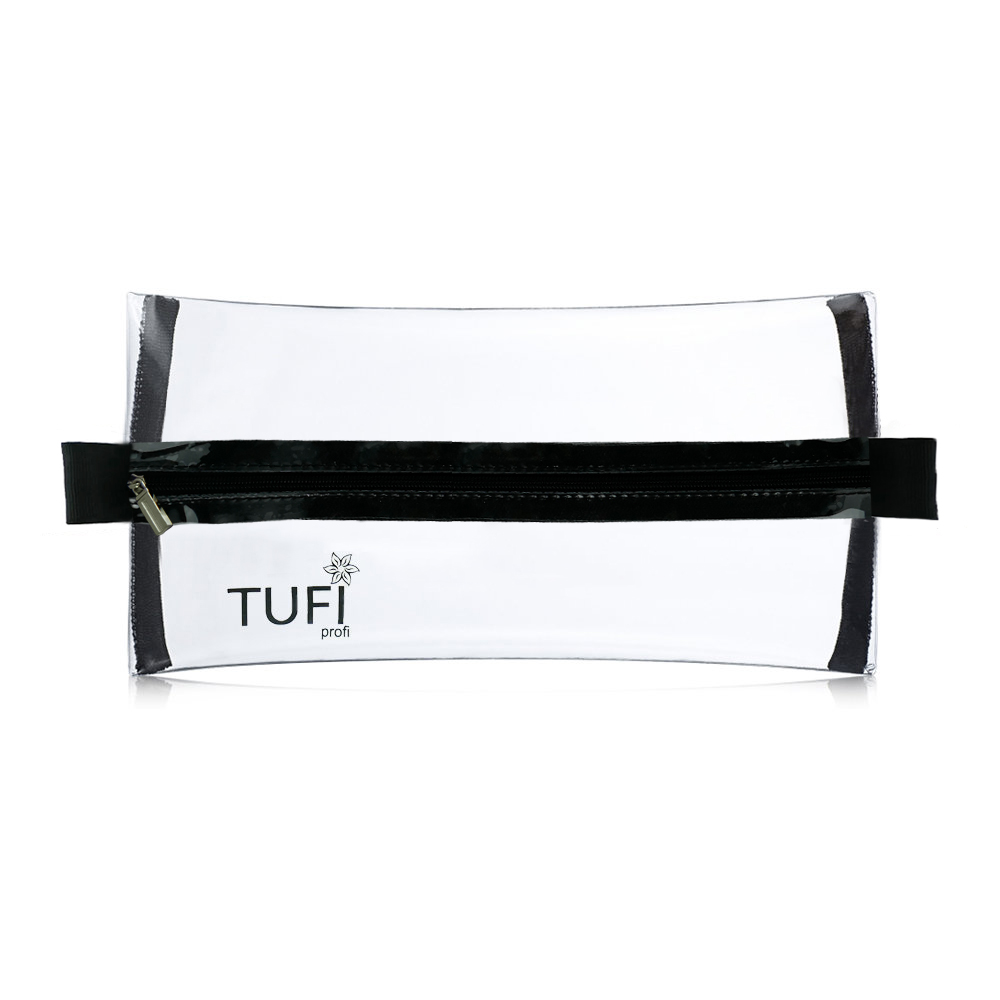 Косметичка-пенал TUFI profi PREMIUM Flat прозора із чорним (0123830)