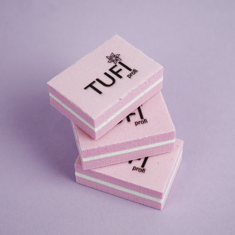 Бафик TUFI profi Мини Розовый 100/180 грит 50 шт (0122161)