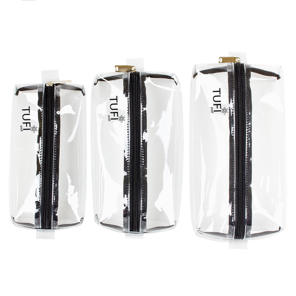 Набір косметичок TUFI profi PREMIUM Transparent set прозорий (0121598)