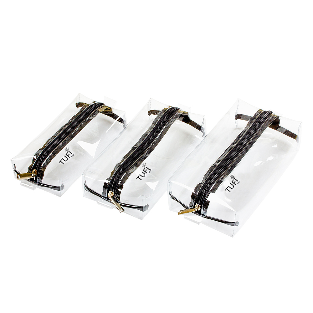 Набір косметичок TUFI profi PREMIUM Transparent set прозорий (0121598)