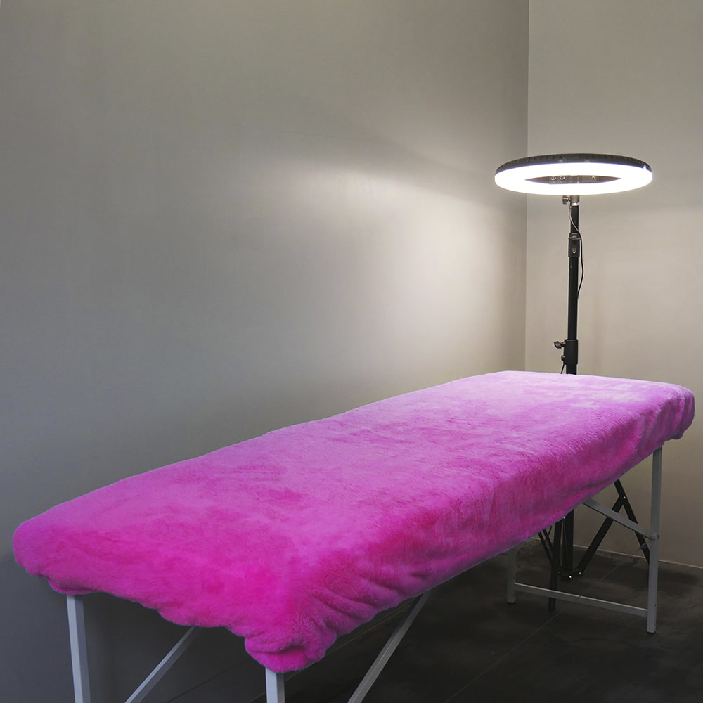 Cover for a cosmetology couch TUFI profi PREMIUM fuchsia 80х210 сm (0104261)