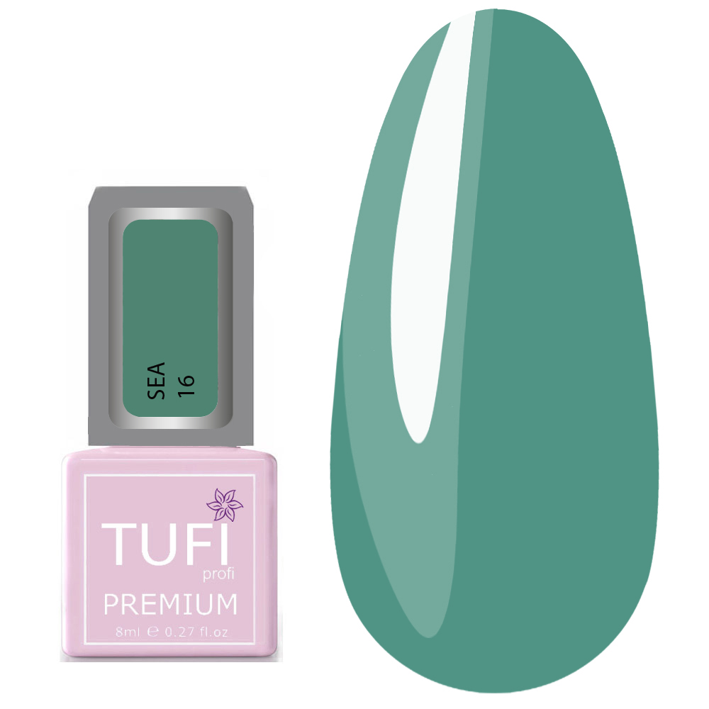 Гель-лак TUFI profi SEA 16 Бирюзовые жемчужины 8 мл (0121240)
