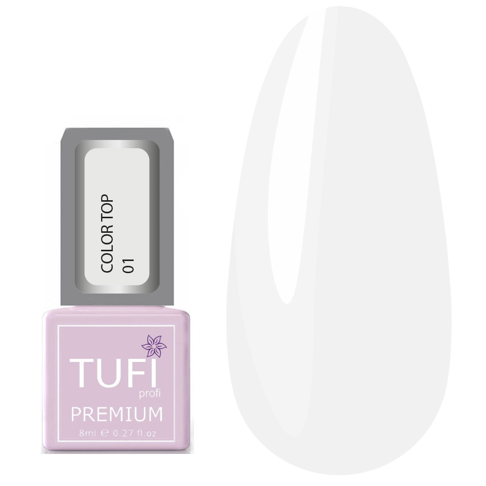 Топ TUFI profi COLOR TOP 01 Белая Вуаль 8 мл (0123403)